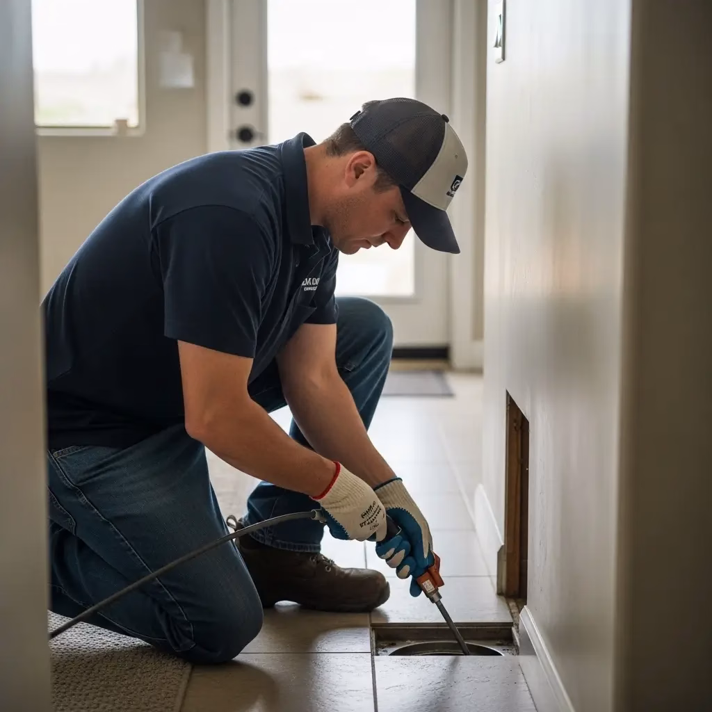 Drain cleaning paradise valley AZ working on afloor dreain and unclogging it
