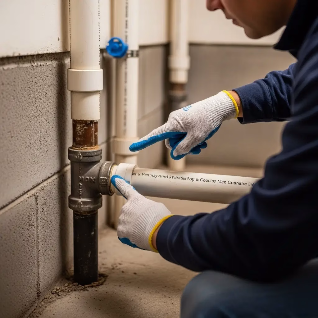 Pipe joints focued where usually clogging happens